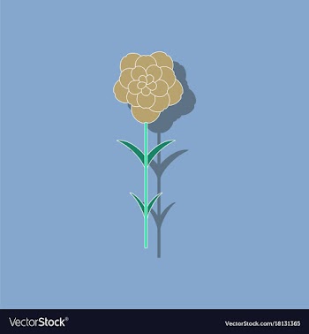 Paper sticker on stylish background plant dianthus vector image