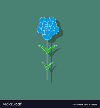 Paper sticker on stylish background plant dianthus vector image