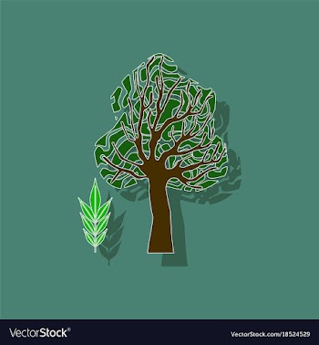 Paper sticker on stylish background plant fraxinus vector image