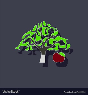Paper sticker on stylish background plant malus vector image