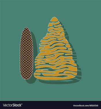 Paper sticker on stylish background plant picea vector image