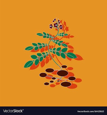 Paper sticker on stylish background plant solanum vector image