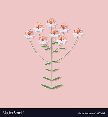 Paper sticker on stylish background plant vector image