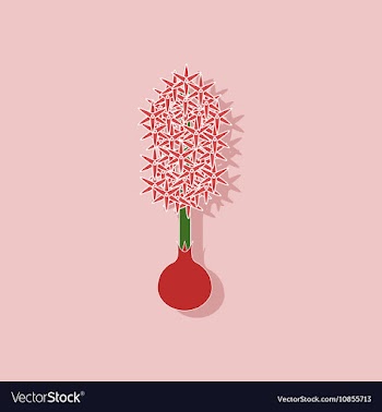 Paper sticker on stylish background plant vector image