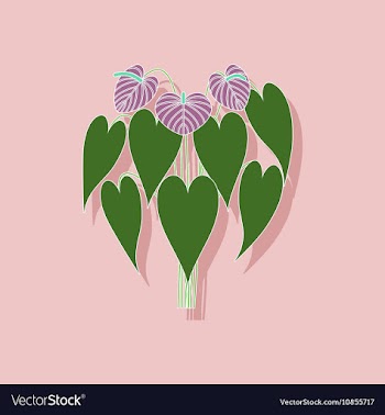 Paper sticker on stylish background plant vector image