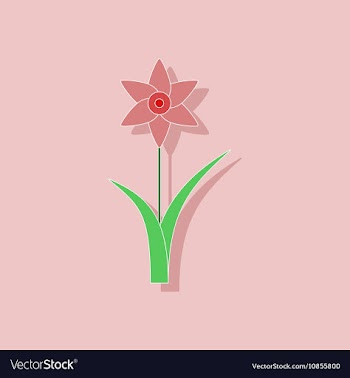 Paper sticker on stylish background plant vector image