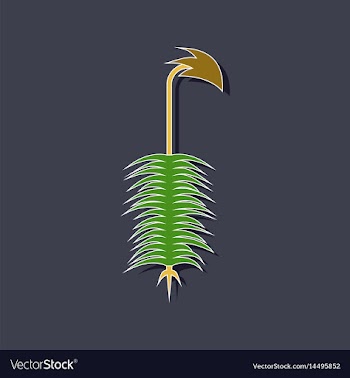 Paper sticker on stylish background plant vector image