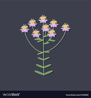 Paper sticker on stylish background plant vector image