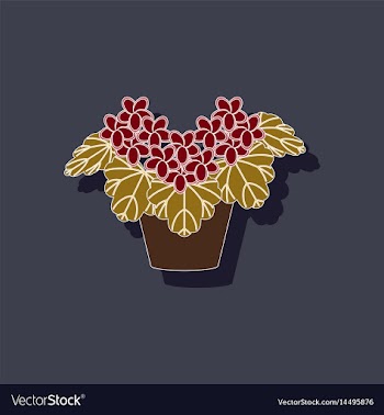 Paper sticker on stylish background plant vector image