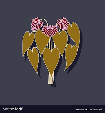 Paper sticker on stylish background plant vector image