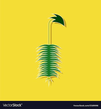 Paper sticker on stylish background plant vector image