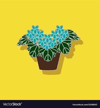Paper sticker on stylish background plant vector image