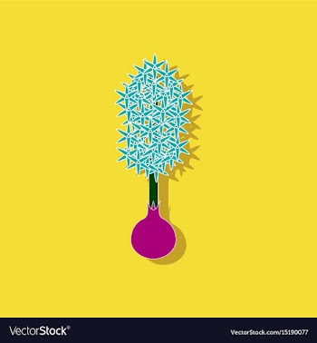 Paper sticker on stylish background plant vector image