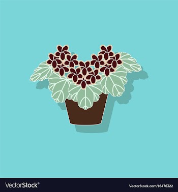 Paper sticker on stylish background plant vector image