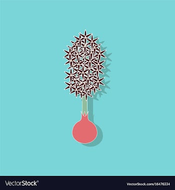 Paper sticker on stylish background plant vector image