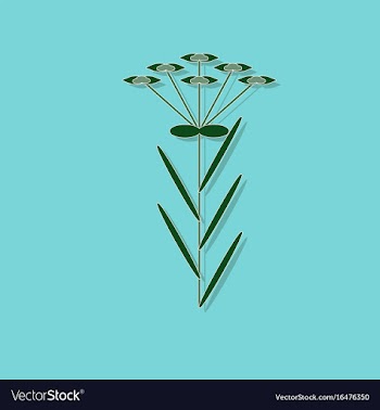 Paper sticker on stylish background plant vector image