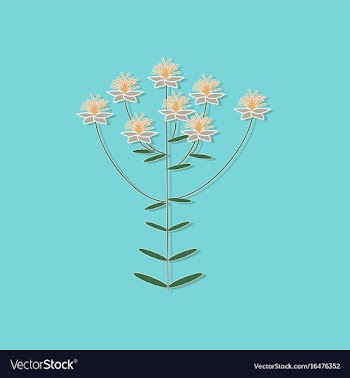 Paper sticker on stylish background plant vector image