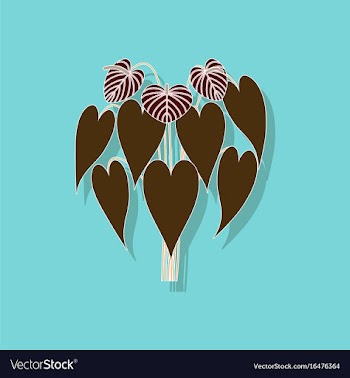 Paper sticker on stylish background plant vector image