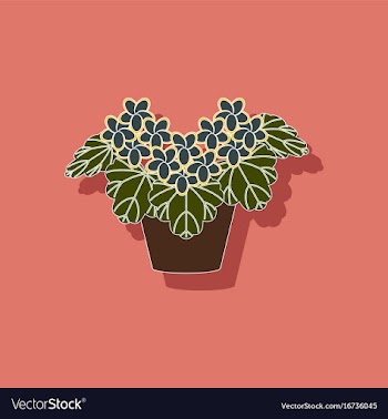 Paper sticker on stylish background plant vector image