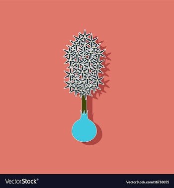 Paper sticker on stylish background plant vector image