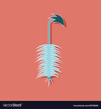 Paper sticker on stylish background plant vector image