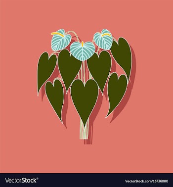 Paper sticker on stylish background plant vector image