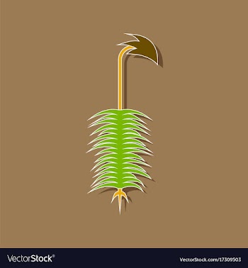 Paper sticker on stylish background plant vector image