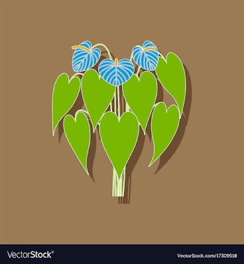 Paper sticker on stylish background plant vector image
