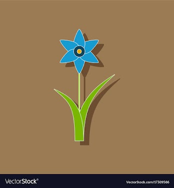 Paper sticker on stylish background plant vector image