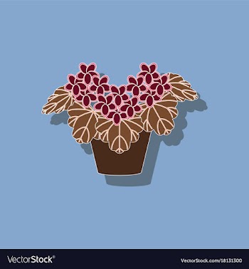 Paper sticker on stylish background plant vector image