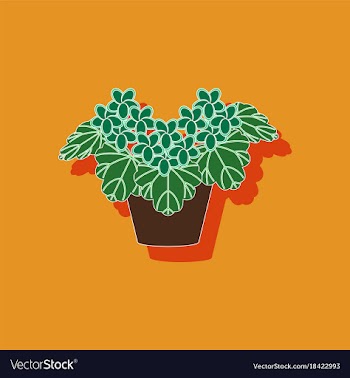 Paper sticker on stylish background plant vector image
