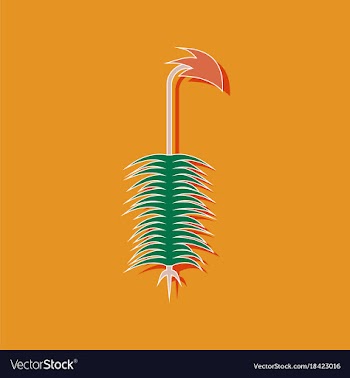 Paper sticker on stylish background plant vector image