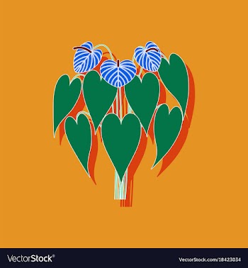 Paper sticker on stylish background plant vector image
