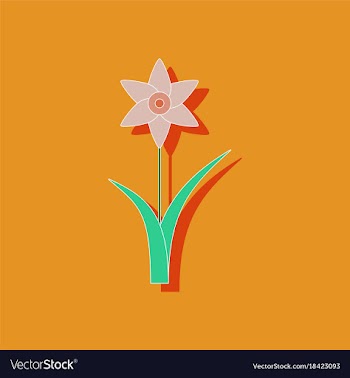 Paper sticker on stylish background plant vector image