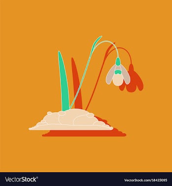 Paper sticker on stylish background plant vector image