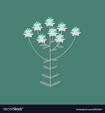 Paper sticker on stylish background plant vector image