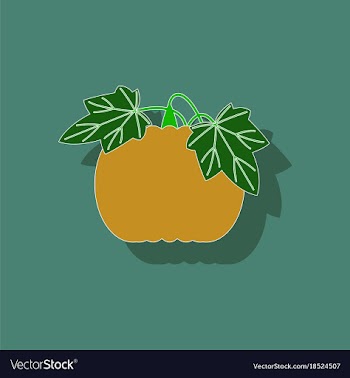 Paper sticker on stylish background plant vector image