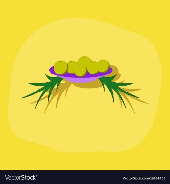 Paper sticker on stylish background plate oranges vector image