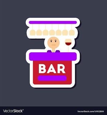 Paper sticker on stylish background poker bar vector image