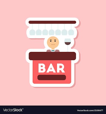 Paper sticker on stylish background poker bar vector image