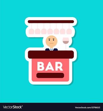 Paper sticker on stylish background poker bar vector image