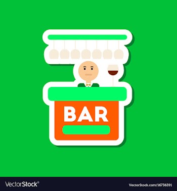 Paper sticker on stylish background poker bar vector image