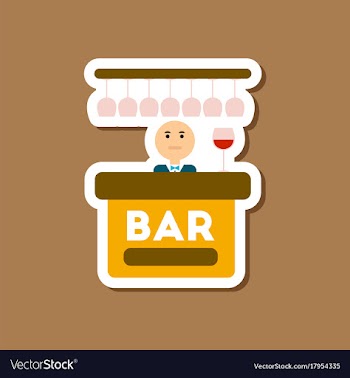 Paper sticker on stylish background poker bar vector image