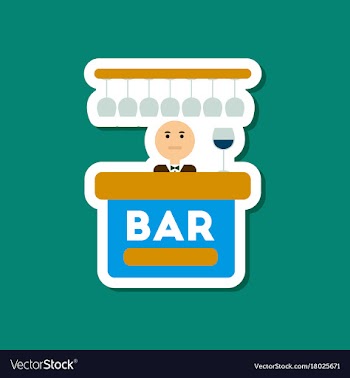 Paper sticker on stylish background poker bar vector image