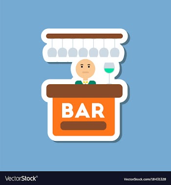 Paper sticker on stylish background poker bar vector image