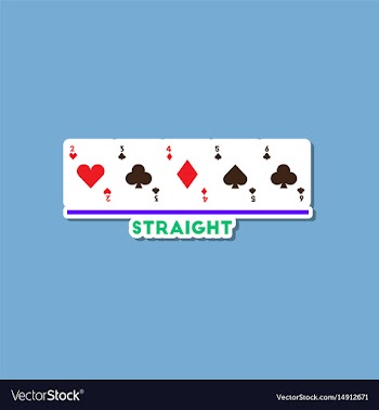 Paper sticker on stylish background poker cards vector image