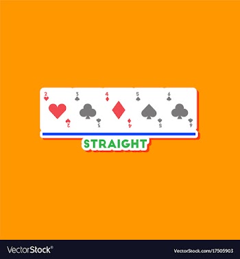 Paper sticker on stylish background poker cards vector image