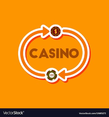 Paper sticker on stylish background poker casino vector image