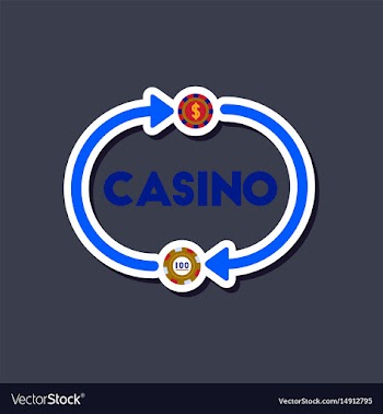 Paper sticker on stylish background poker casino vector image