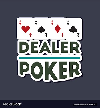 Paper sticker on stylish background poker casino vector image